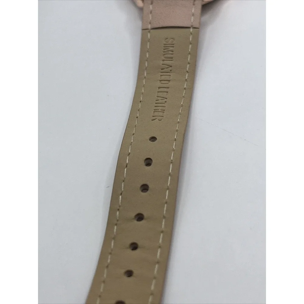 Accutime Women's Quartz Watch Rose Gold Case Pink Band-‎ New Battery